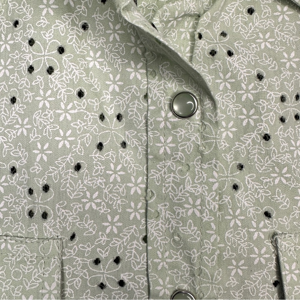 Western Back in the Saddle Mint Green Eyelet Shirt – Size M – 100% Cotton - Picture 8 of 14